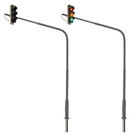 Evemodel Set of 2 Track H0 1:87 Right Traffic Light LEDs Vehicle Model Construction Lighting Lamp