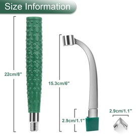 Xeerrfan Caulk Remover Tool, Detachable Caulk Removal Tool Big Size with 5 Replacement Stainless Steelhead, Glass Glue Angle Caulking Remover Scraper for Bathroom, Shower,Kitchen, Floor, Window