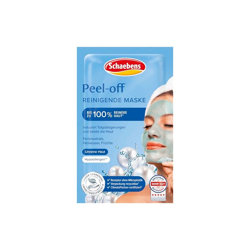 Schaebens Peel-Off Mask, 10 Bags of 15 ml