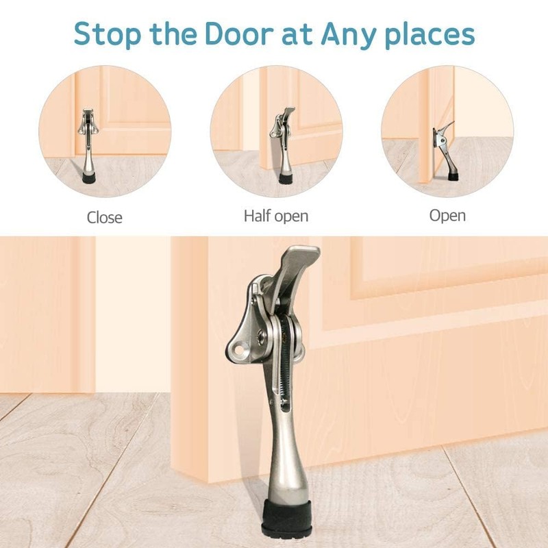 CG PLUS Door Stopper, One-Touch semi-Automatic Metal Door Stopper, with
