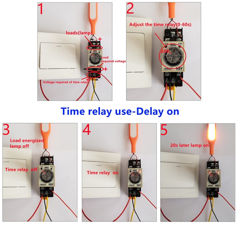 DC12V H3Y-2 Delay Timer Time Relay 0-60S Second & Base