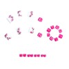 Spring Press on Toenails White Fake Toe nails with Pink