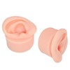 1 Pair Piercing Practice Ear Model Novice Soft Silicone Flexible
