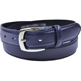 Ossi Leather Lined 28mm Childrens Belt - Navy Blue 4XS (20" - 24" waist)