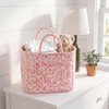 Quilted Laundry Basket with Handles—Multifunctional Fabric Storage Basket, Bohemian-Style Fabric