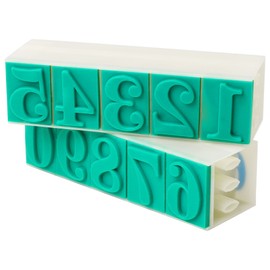 Sourcingmap Rubber Head Large Number Stamps, Detachable 0-9 Digits Arabic Numerals Combination Stamp Set for DIY Craft Card Making