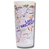 Catstudio Drinking Glass, Lake Michigan Frosted Glass Cup for Kitchen,
