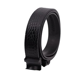 ZYNKY Black Leather Belt for Men, Mens Belt for Jeans and Dresses, Black Buckle (28-33 inches)