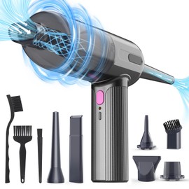 Hayousui 7000Pa Mini Vacuum Cleaner: Handheld Vacuum & Electronics Duster & Hand Pump Cordless Keyboard Vac 3-Gear Compressed Air Blower for Computer Sewing Machine Laptop Car Home Office