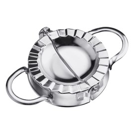 Westmark Emilia 61352270 Ravioli Shaper, Diameter: 7.5 cm, with Practical Handles, Stainless Steel, Silver
