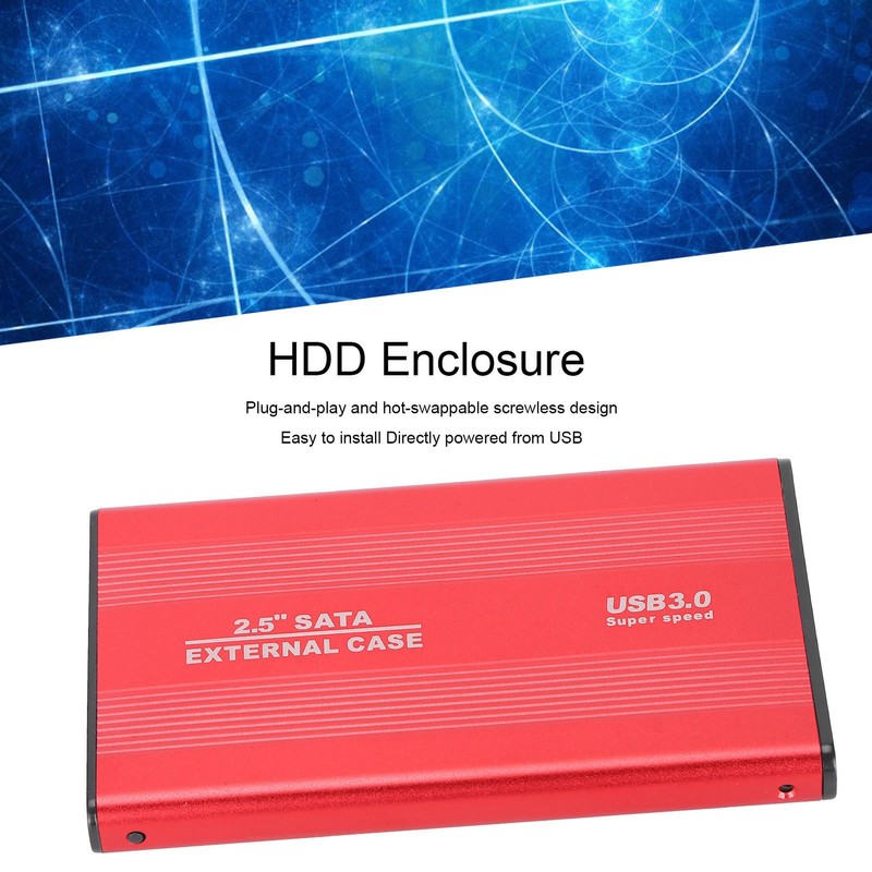 HDD Enclosure Plug Play 3TB USB3.0 SSD Hard Disk Box