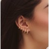 DEARMAY Small Huggie Hoop Earring Sets 14K Gold Plated Cubic