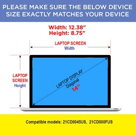 Artemis Shields Matte Anti Glare Screen Protector for Lenovo ThinkPad X1 Yoga Gen 7 2 in 1 14 inch Touch Screen Notebook 2 Pack