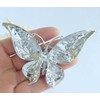 Sindary BZ4538 - Broche de mariposa (9,5 cm, vidrio austriaco)