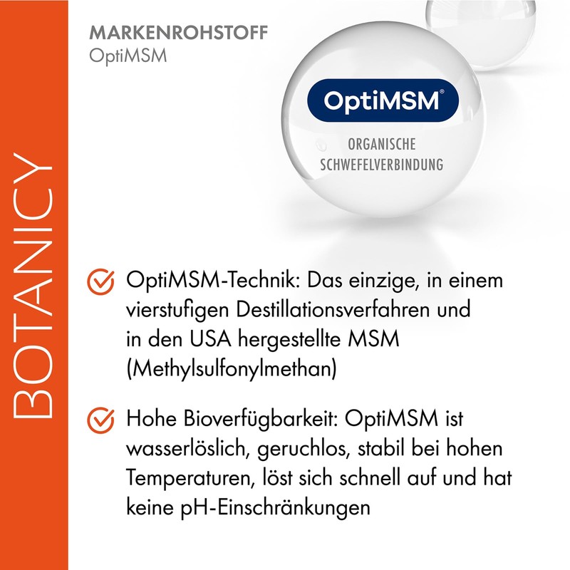 Botanicy BOTANICY Zndex Forte Complex 3er Pack - OptiMSM Hochdosiert,