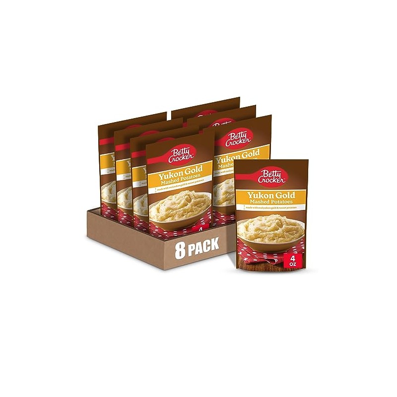 Betty Crocker Yukon Gold Mashed Potatoes, 4 ounces (Pack of