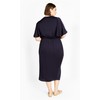 City Chic Women's Plus Size Soft Ruffle Dress, Navy, 18