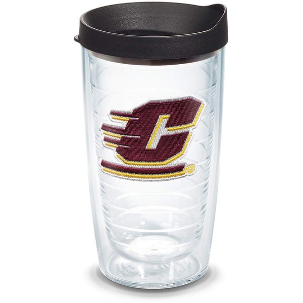 Tervis Made in USA Double Walled Central Michigan University Chippewas Insulated Tumbler Cup Keeps Drinks Cold & Hot, 16oz, Emblem