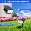 Sucolite 8-Pack Solar Spot Lights Outdoor Waterproof IP65, 3 Lighting