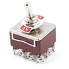 uxcell AC 15A/250V 10A/380V 12 Screw Terminals On/On 4PDT Toggle