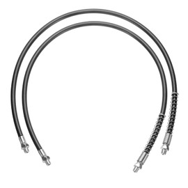 HARFINGTON 2Pcs Grease Gun Hose 31.5" 10000 PSI Spring Flex High Pressure Quick Release Grease Replacement with Coupler 1/8" NPT Threads for Grease Gun, Black