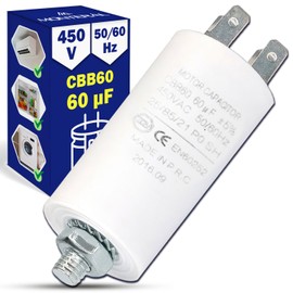 Capacitor 60µf 450V 50/60Hz Starting Capacitor Type CBB60 with an Operating Temperature from -40 to +85°C MONTERAL