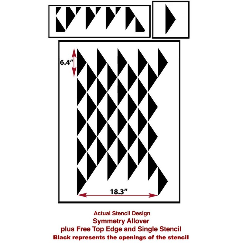 Symmetry Allover Wall Pattern Stencil - Reusable Wall Stencils for