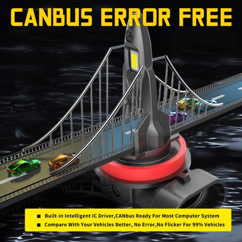 AUIMSOCO H11 LED Headlight Bulb Conversion Kit High Low Beam