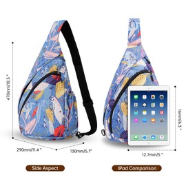 HUA ANGEL Chest Bag Crossbody Bag Women's Stylish Wide Strap Lightweight Backpack Women's Waterproof Small Shoulder Bag for Boys Girls Outdoor Travel Sporty Work Running, Graffiti