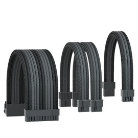 ASTRAL COOLER PSU Extension Power Supply Cable Kit 18AWG ATX 24P+ (1) EPS 8-P+ (2) PCI-E8-P with Cable Combs