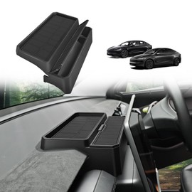 BestEvMod for 2026+ Model Y Juniper Refresh/2024+ Model 3 Highland Refresh Sunglasses Holder Screen Dash Console Organizer Accessories Dashboard Organizer Back Storage Box Tray Custom Fit Silicone