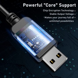 Jsvecip Radar Detector Cable, USB to DC3.5 Plug Cable,for Cobra Whistler Escort Valentine One Uniden Beltronics Radar Detector,Replacement Power Cable for Radar Detectors (DC3.5-9.84ft)