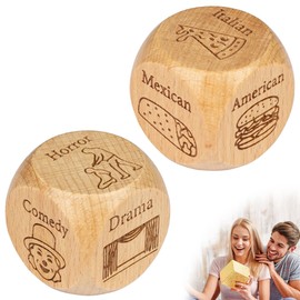 Couple Date Night Dice Ideas, Gifts for Men Women, Food Decision Dice Naughty Games, Anniversary Birthday Engagement Valentine's Day Gift for Boyfriend Girlfriend Husband Wife Groom Bride Him Her