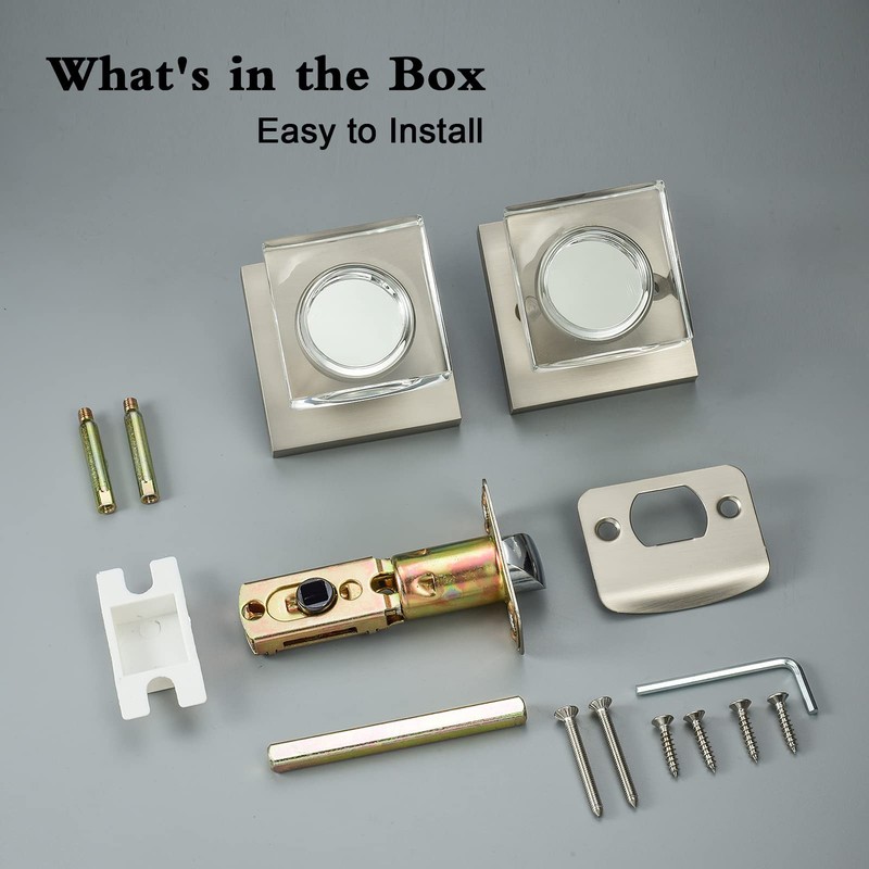 coolnews Crystal Door Knobs Interior, Passage Hall Closet Door Knobs,