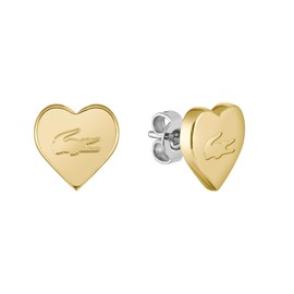 Lacoste Women's LOVE MY CROC Collection Stud Earrings in Yellow Gold - 2040401