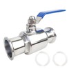 LOZOME Sanitary Ball Valve Fits 2" Tri Clamp Clover Stainless