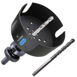 Plg2SupT 6 inch Dia Deep Hole Saw Carbide, 2.36” Cutting Depth for Multiple Material Hardy Plank Hard Wood MDF Wall Tile Air Brick 10X More cuts, 5X More Faster