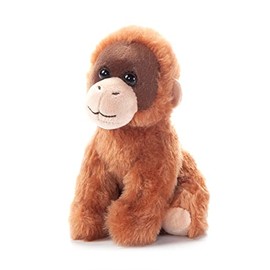 The Petting Zoo Orangutan Stuffed Animal Plushie, Gifts for Kids, Wild Onez Babiez Wildlife Animals, Orangutan Plush Toy 6 inches