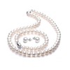 SANFACE 8mm Round Shell Pearl Necklace Set for Women