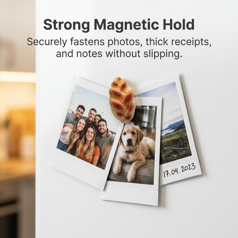 Mini Bread Fridge Magnets, 24 Pcs, 3D Resin