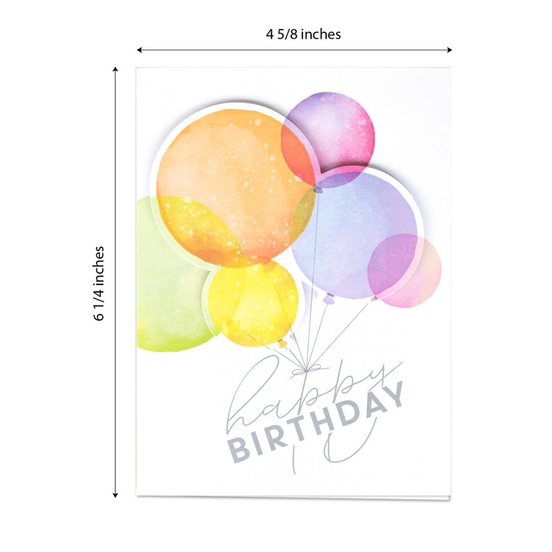 Masterpiece Colorful Pop Out Happy Birthday Cards / 12 Boxed