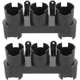 PRETYZOOM 2 Unidades Soporte Pared Negro de Plástico para Aspiradora para