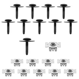 Icyhaws 20 Pieces Bumper Cover Fender Liner Screw Nut Kit, Compatible with GM Buick Cadilak Chevy Saturn GMC Trucks, Fender Liner Splash Shield Bolt Screw Nut 11609952 11548270