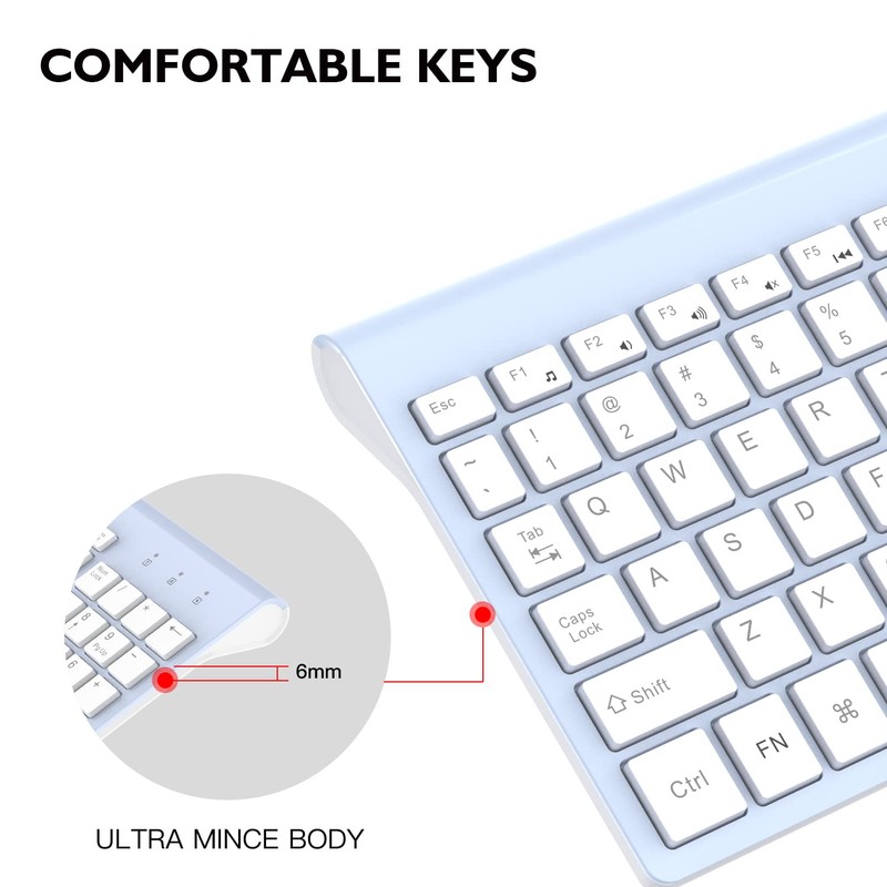 cimetech Wireless Keyboard and Mouse Combo, Compact Full Size Wireless
