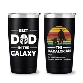 Funny Tumblers with Lids and Straws for Dad, Fathers Day Tumbler Gifts from Daughter Son, Birthday Gifts for Dad Husband, Supper Daddio Tumbler Gift, 20 OZ Cups Keep Drinks Cold & Hot
