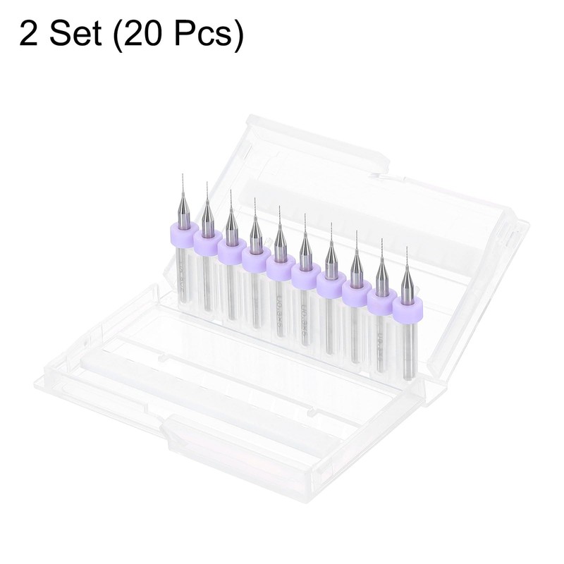 sourcing map 2 Set (20pcs) PCB Drill Bit Set 1/8"