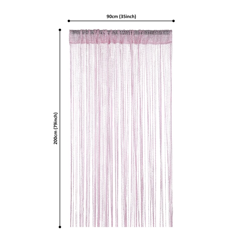 Glitter String Curtain Panel 200x90cm – Sparkling Tassel Fly Screen,