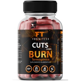 ForzaTech BURN Termogénico Pre Entrenamiento Suplemento Alimenticio 60 cápsulas con Cafeína Anhidra, P-Sinefrina, Cetonas de Frambuesa, Tirosina y Tea
