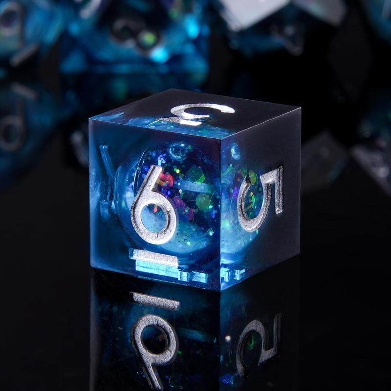 Handmade¬†Liquid Core Dice Set, 7 Counts/set Creative Quicksand¬†Polyhedral¬†Dice for Role