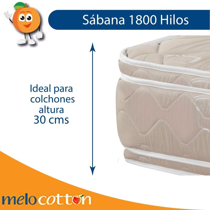 Melocotton Juego de Sábana Individual de Microfibra 1800 grabada a